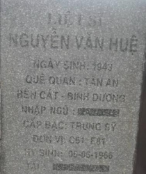 Tìm thân nhân liệt sĩ Nguyễn Văn Huệ