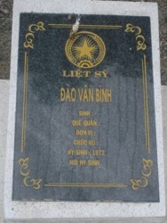 Nhắn tìm thân nhân liệt sỹ Đào Văn Bình