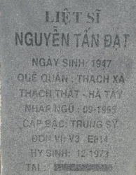 Tìm thân nhân liệt sĩ Nguyễn Tấn Đạt