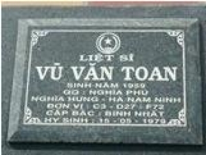 Tìm thân nhân liệt sĩ Vũ Văn Toan