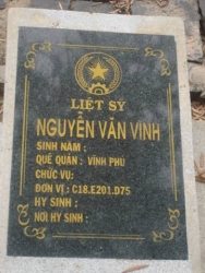 Nhắn tìm thân nhân liệt sỹ  Nguyễn Văn Vinh