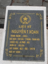 Nhắn tìm thân nhân liệt sỹ  Nguyễn T Xoan