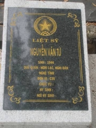 Nhắn tìm thân nhân liệt sỹ Nguyễn Văn Tứ