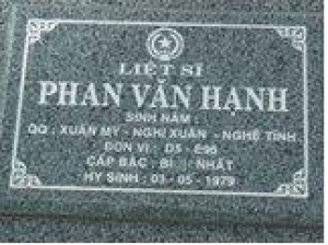 Tìm thân nhân liệt sĩ Phan Văn Hạnh