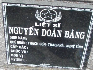 Nhắn tìm thân nhân liệt sỹ Nguyễn Doãn Bàng