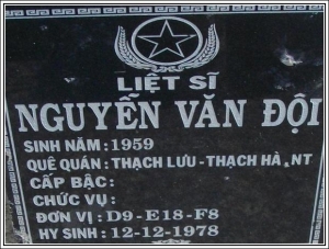 Nhắn tìm thân nhân liệt sỹ  Nguyễn Văn Đội
