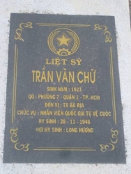 Nhắn Tìm Thân Nhân Liệt Sỹ Trần Văn Chữ