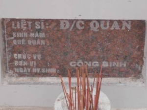 Nhắn tìm thân nhân liệt sĩ Quân