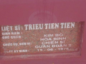 Nhắn tìm thân nhân liệt sỹ Triều Tiên Tiên