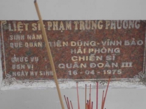 Tìm thân nhân liệt sĩ  Phạm Trung Phương