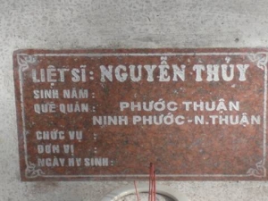 Nhắn tìm thân nhân liệt sỹ  Nguyễn Thủy