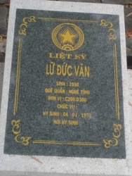 Nhắn tìm thân nhân liệt sỹ Lừ Đức Văn