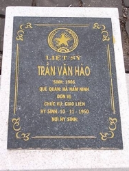 Nhắn tìm thân nhân liệt sỹ  Trần Văn Hào 