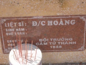 Nhắn tìm thân nhân liệt sĩ Hoàng