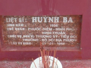 Nhắn tìm thân nhân liệt sỹ  Huỳnh Ba