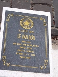 Nhắn Tìm Thân Nhân Liệt Sỹ Lê Văn Dớn