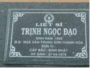 Tìm thân nhân liệt sĩ Trịnh Ngọc Đạo