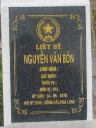 Nhắn tìm thân nhân liệt sỹ Nguyễn Văn Bốn