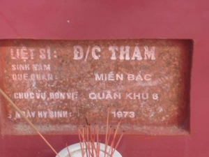 Nhắn tìm thân nhân liệt sỹ Thăm