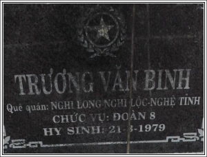 Nhắn tìm thân nhân liệt sỹ  Trương Văn Bình