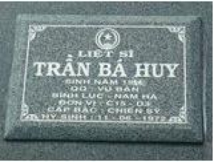 Tìm thân nhân liệt sĩ Trần Bá Huy