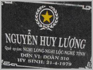 Nhắn tìm thân nhân liệt sỹ Nguyễn Huy Lượng