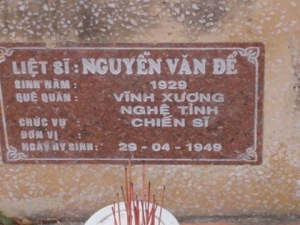 Nhắn tìm thân nhân liệt sỹ  Nguyễn Văn Để