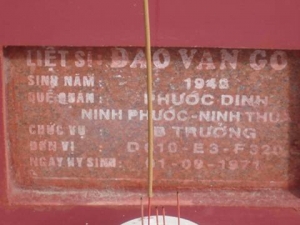 Nhắn tìm thân nhân liệt sỹ Đào Văn Go