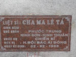 Nhắn tìm thân nhân liệt sỹ  Cha Ma Lé Tá