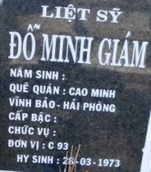 Tìm thân nhân liệt sĩ Đỗ Minh Giám