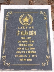 Nhắn tìm thân nhân liệt sỹ Lê Xuân Diện 