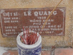 Nhắn tìm thân nhân liệt sỹ  Lê Quang