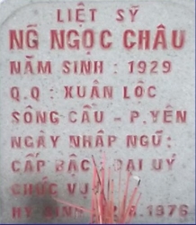 Tìm thân nhân liệt sĩ Nguyễn Ngọc Châu