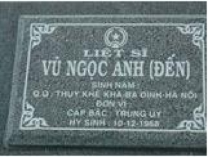 Tìm thân nhân liệt sĩ Vũ Ngọc Anh