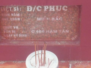 Nhắn tìm thân nhân liệt sỹ Phúc