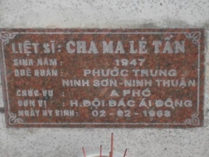 Nhắn tìm thân nhân liệt sỹ  Cha Ma Lé Tấn