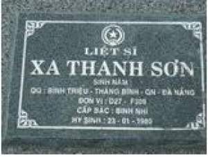 Tìm thân nhân liệt sĩ Xa Thanh Sơn