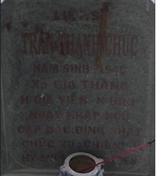 Tìm thân nhân liệt sĩ Trần Thanh Chức