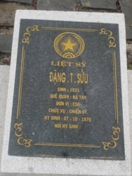 Nhắn tìm thân nhân liệt sỹ  Đặng .T.Sửu