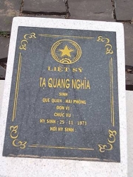 Tìm thân nhân liệt sĩ Tạ Quang Nghĩa