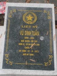 Nhắn tìm thân nhân liệt sỹ  Vũ Đình Tuấn