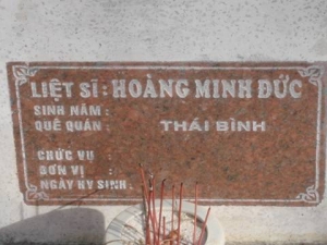 Nhắn tìm thân nhân liệt sỹ  Hoàng Minh Đức