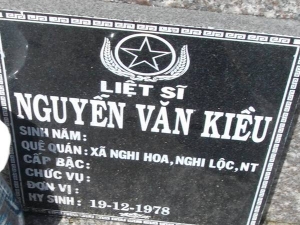 Nhắn tìm thân nhân liệt sỹ  Nguyễn Văn Kiều