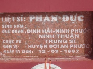 Nhắn tìm thân nhân liệt sỹ Phan Đực