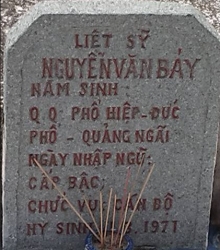 Tìm thân nhân liệt sĩ Nguyễn Văn Bảy