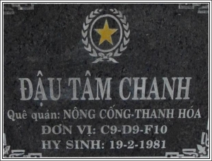 Nhắn tìm thân nhân liệt sỹ  Đậu Tâm Chanh