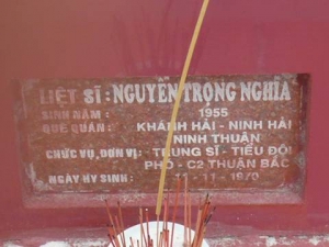 Nhắn tìm thân nhân liệt sỹ  Nguyễn Trọng Nghĩa
