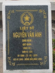 Nhắn tin tìm thân nhân liệt sĩ Nguyễn Văn Ánh