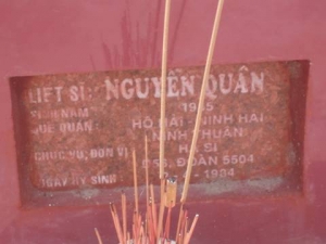 Nhắn tìm thân nhân liệt sỹ  Nguyễn Quán