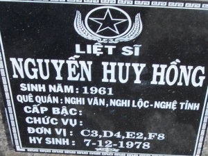 Nhắn tìm thân nhân liệt sỹ  Nguyễn Huy Hồng